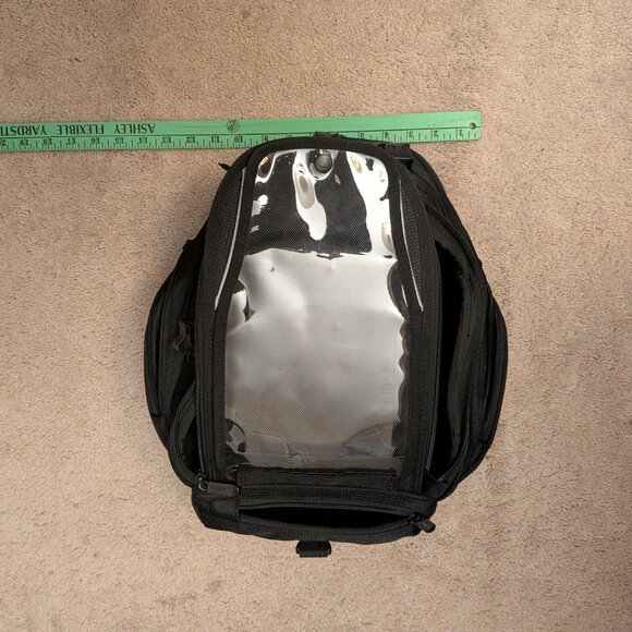 Motorcycle Tank Bag Expandable Cortech Super 2.0 18L Black Waterproof Cover EUC - Picture 4 of 8